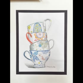 Colorful Stacked Teacups item