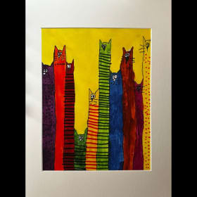 Tall Cats on Yellow item