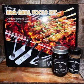 BBQ Grill tool set including BBQ Sauce & Rub item