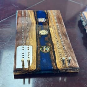 #37 - Hand Made Cribbage Board 2 item