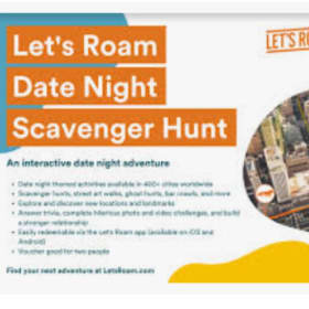 Let's Roam Date Night Scavenger Hunt Ticket for 2 Players #2 item