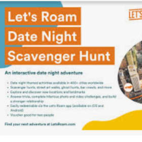 Let's Roam Date Night Scavenger Hunt Ticket for 2 Players #1 item