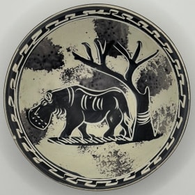 African small dish set of 4 - Hippo and Friends item