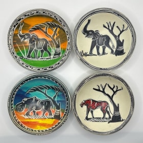 African small dish set of 4 - Leopard and Friends item