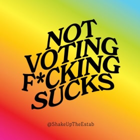 Not Voting F*cking Sucks Sticker item