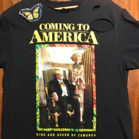 Upcycled Distressed T-shirt Women's M item