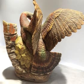 1970’s Wild Turkey with poults ceramic decanter item