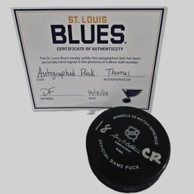 Blues Hockey: Autographed Hockey Puck item