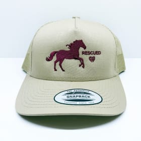 Five-Panel Snapback Hat - Purple and White item