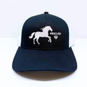 Five-Panel Snapback Hat - Pink and Black item