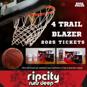 4 TrailBlazers Tickets and Fan Merch item