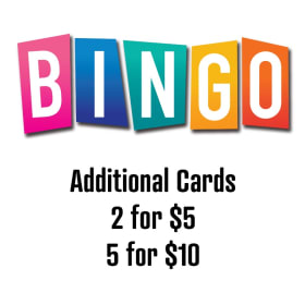 Additional Bingo Cards 5 for $10 item