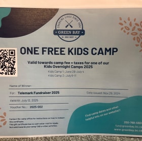 Green Bay kids overnight camp grade 3-6 age item