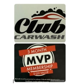 3 Month Club Car Wash MVP Membership item