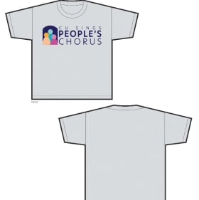 Shirt #2: CU Sings: People's Chorus T-Shirt (Light Gray) item