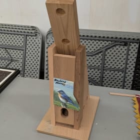 Handmade Bird feeder -solid cedar wood item