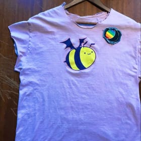 Upcycled Distressed Shirt item