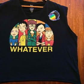 Upcycled Cropped Distressed Shirt Women's XL item