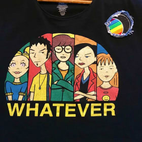 Upcycled Cropped Distressed Shirt Women's XL item