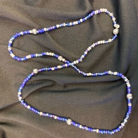 Glass and Silver Beaded Necklacke item