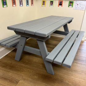 #98 Wooden Picnic Table 5ft with 26" tabletop item