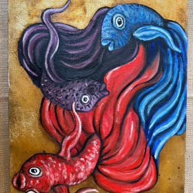 Guppy Fish Paining by Abigail Spath item