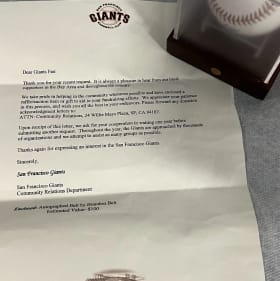 Autographed San Francisco Giants item