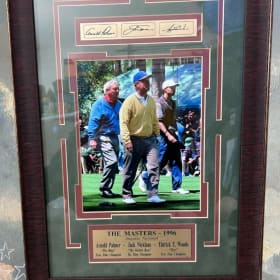 ‘96 Masters - Tiger, Arnie, and Jack Wall Hanging item