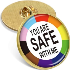 YOU ARE SAFE WITH ME Lapel Pins item