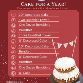 Nothing Bundt Cake - Coupons for 12 months of cake item