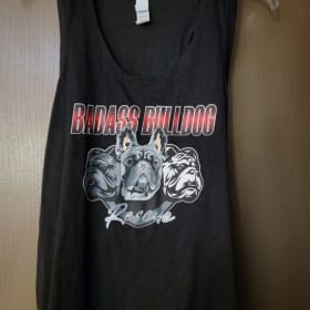 District racerback tank top heather black size large item