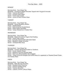 5 Day Detox Meals by Amber Idell item