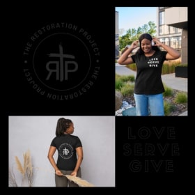 T-shirt (Love, Serve, Give on chest) item
