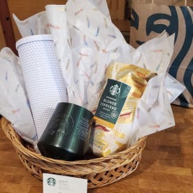 Starbuck's Blonde Espresso Roast Coffee and 2 great cups item