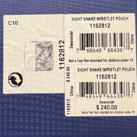 Swarovski Snakeskin Style Small purse item