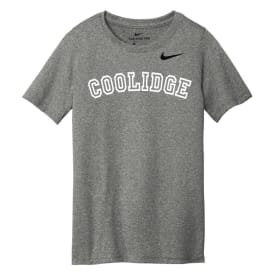 Youth Nike Dry Fit Carbon Heather Gray Coolidge T-Shirt item