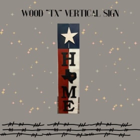 Wooden TX Home Vertical Sign item