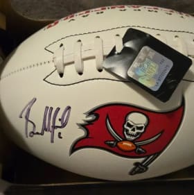 Baker Mayfield Autographed Buccaneers Logo Football item
