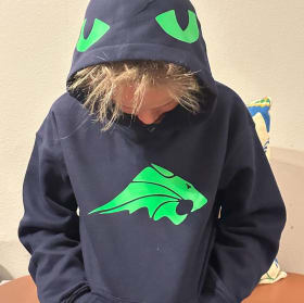 Youth hoodie 1- glow in the dark item