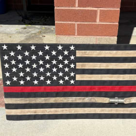 Custom Fire Hose Flag item