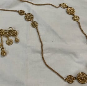 Necklace and Broach Gold Toned Fun item
