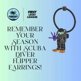 Scuba Diver Flipper Earrings item