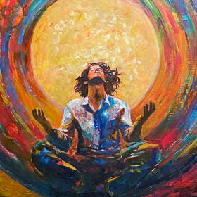 Sacred Stillness at Velocity (16x16) PRINT item