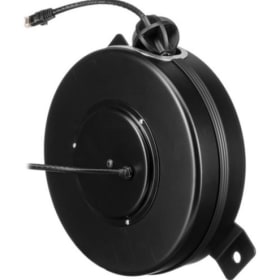 Stage Ninja Retractable Cat 6 Cable Reel (65', Black) with E item