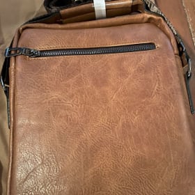 Light Brown Leather Cross Body Bag item