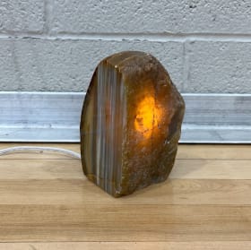 #128 - Agate Stone Lamp from JBB Rocks and Metal Art item