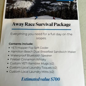Item #20: Away Race Starter Kit (Gift Basket) item