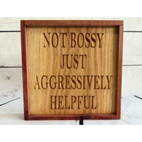 Handmade Wood Decor Sign (Not Bossy Just...) item