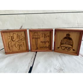 Christmas Movie Classic Handmade Mini Wood Sign Set item