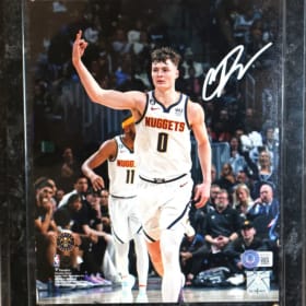 Christian Braun autographed "3-Point" 8x10 photo with plaque item
